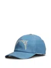 Rick Owens Drkshdw Slogan-embroidered Baseball Cap In Blue