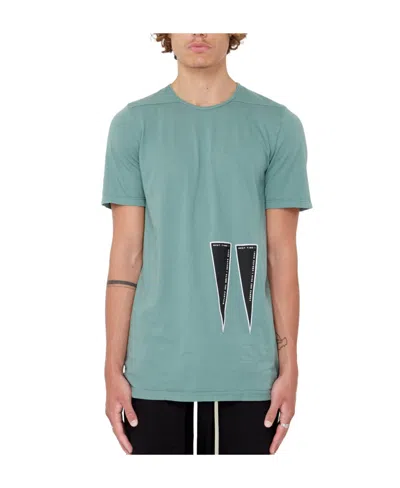 Rick Owens Drkshdw Slogan-patch Cotton T-shirt In Green