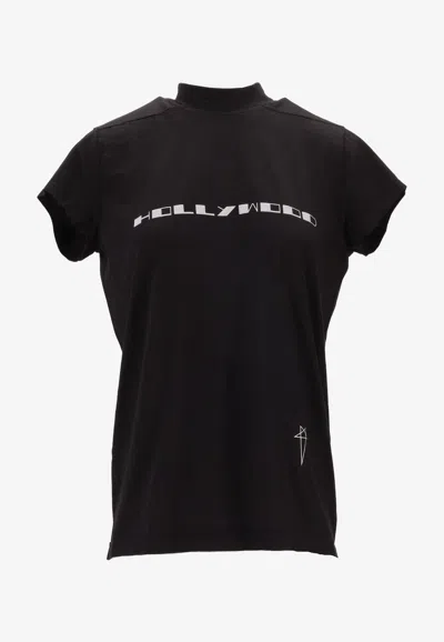 Rick Owens Drkshdw Small Level T Printed T-shirt In Black