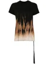 Rick Owens Drkshdw Small Level T-shirt In Black/terra