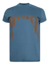 Rick Owens Drkshdw Drkshdw By Rick Owens Small Level Tee Toothpaste And Orange In Blue