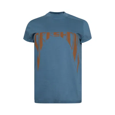 Pre-owned Rick Owens Drkshdw Small Level T-shirt 'toothpaste/orange' | Blue | Women's Size L