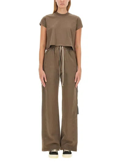 Rick Owens Drkshdw Drkshdw By Rick Owens Small Levet T-shirt In Beige