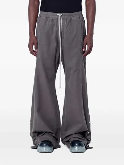 Rick Owens Drkshdw Snap-button Wide-leg Trousers In Gray