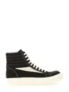Rick Owens Drkshdw Drkshdw By Rick Owens High-top Sneakers With Calf Leather Accents In Black