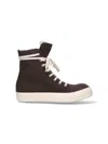 Rick Owens Drkshdw Low Top Sneakers With High-top Shape And Eyelets In Black