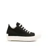 Rick Owens Drkshdw 20mm Sneaks Denim Low Top Sneakers In Black