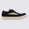 Rick Owens Drkshdw Low Top Sneakers Contrast Stitching In Black