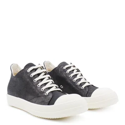 Rick Owens Drkshdw Casual Low Top Sneakers With Contrast Sole In Blue