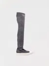 Rick Owens Drkshdw Over-the-knee Sock Sneakers With Contrast Toe Cap In Gray