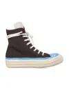 Rick Owens Drkshdw High Top Canvas Sneakers With Rubber Outsole In Brown