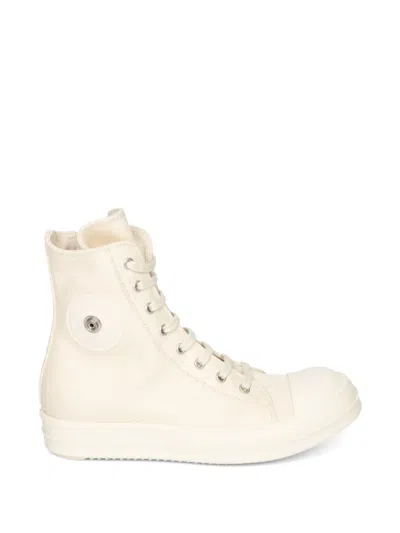 Rick Owens Drkshdw Sneaks Denim High-top Sneakers In White