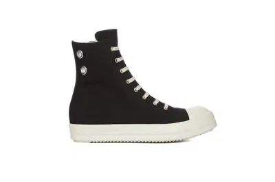 Pre-owned Rick Owens Drkshdw Sneaks High Black Milk (women's) In Black/milk