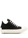 Rick Owens Drkshdw 20mm Sneaks Denim Low Top Sneakers In Black