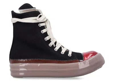 Pre-owned Rick Owens Drkshdw Sneaks (women's) Sneakers In Black/red/dark Beige