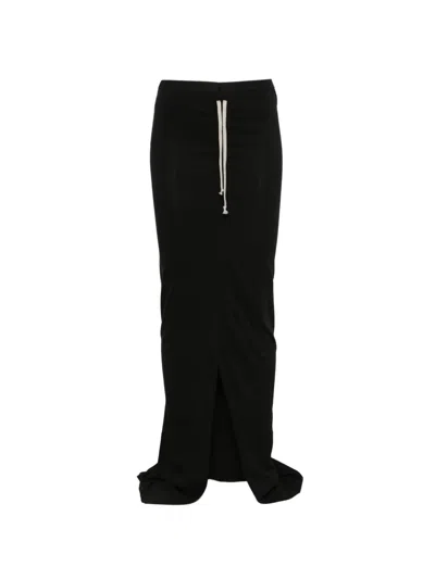 RICK OWENS DRKSHDW SOFT EDFU DRAWSTRING MAXI SKIRT