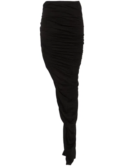 RICK OWENS DRKSHDW SOFT EDFU LONG SKIRT