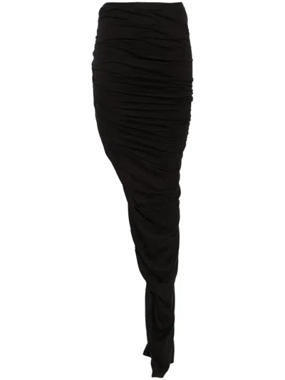 RICK OWENS DRKSHDW RICK OWENS DRKSHDW SOFT EDFU LONG SKIRT