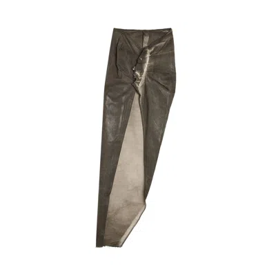 Pre-owned Rick Owens Drkshdw Soft Edfu Long Skirt 'dark Dust' | Brown | Women's Size S