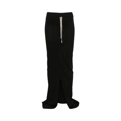 Pre-owned Rick Owens Drkshdw Soft Edfu Skirt 'black' | Women's Size M