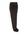 Rick Owens Drkshdw Edfu Side-split Maxi Skirt In Brown