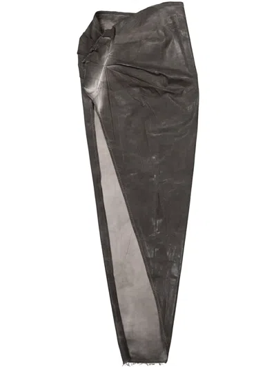 Rick Owens Drkshdw Soft Edfu Skirt In Grey