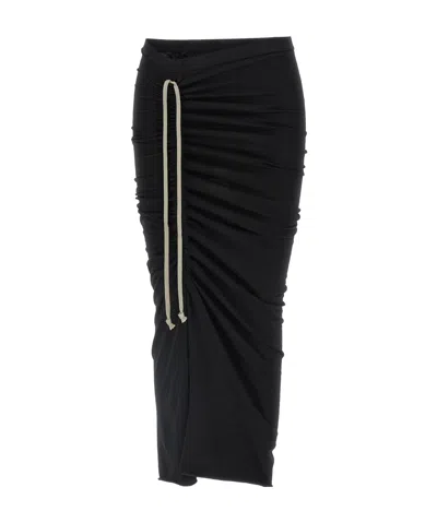 RICK OWENS DRKSHDW SOFT EDFU SKIRT KNEE