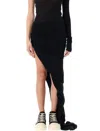 Rick Owens Drkshdw Soft Edfu Skirt Long In Black