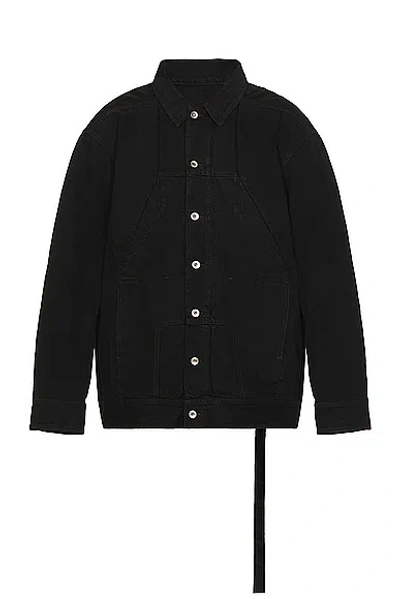 Rick Owens Drkshdw Sphinx Jumbo Worker Jacket In Black