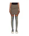 Rick Owens Drkshdw Gray Lido Miniskirt In Green