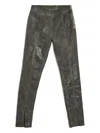 Rick Owens Drkshdw Split-hem Denim Leggings In Green