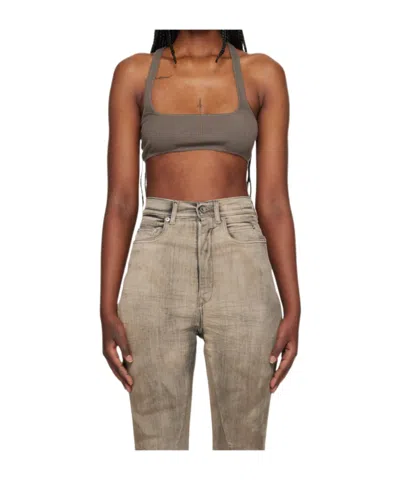 Rick Owens Drkshdw Square Neck Vest In Neutral