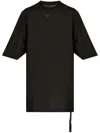Rick Owens Drkshdw 'jumbo' Black Crewneck T-shirt With Oversized Band In Cotton Man