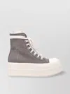 Rick Owens Drkshdw Star Embroidered High-top Platform Sneakers