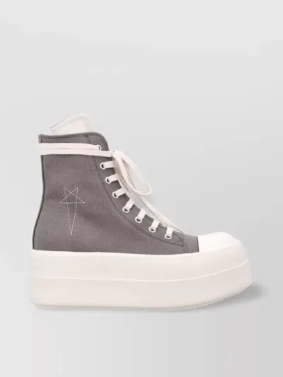 Rick Owens Drkshdw Double Bumper Sneaks In Grey