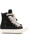 Rick Owens Drkshdw Star-embroidered Lace-up Sneakers In Black