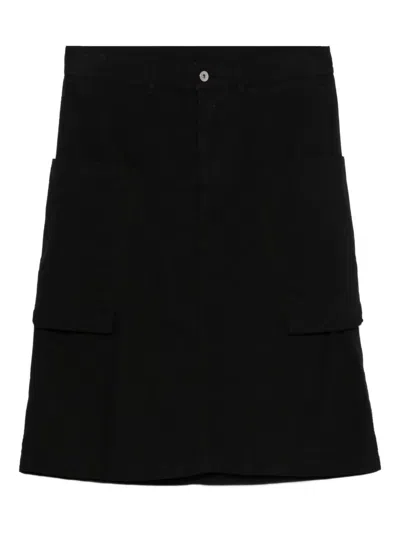 Rick Owens Drkshdw Stefan Cargo-pocket Skirt In Black