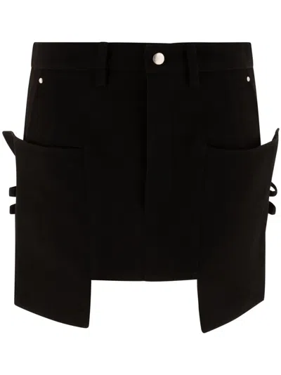 Rick Owens Drkshdw Stefan Mini Skirt In Black