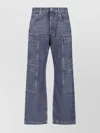 Rick Owens Drkshdw Straight Cargo Trousers Belt Loops In Multi