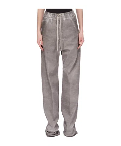 Rick Owens Drkshdw Straight Casual Pants In Gray