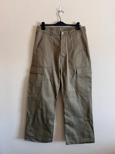 Pre-owned Rick Owens Drkshdw Straight Leg Cargo Pants In Pale Green
