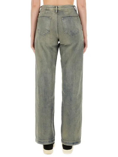 Rick Owens Drkshdw Straight Leg Jeans In Clear Blue