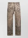 Rick Owens Drkshdw Straight Leg Trousers With Distinctive Print In Multi