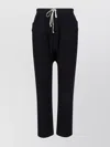 Rick Owens Drkshdw Straight Trousers With Elastic Waist And Pockets In Black