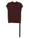 Rick Owens Drkshdw Strap-detail Short-sleeve T-shirt In Red