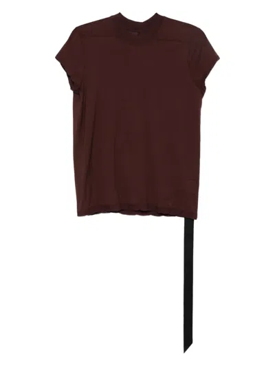 Rick Owens Drkshdw Strap-detail Short-sleeve T-shirt In Red