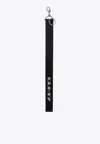 Rick Owens Drkshdw Strap Keychain With Cunty-inlay In Black
