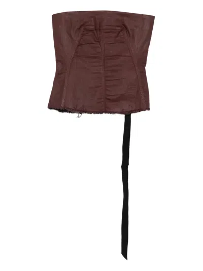 RICK OWENS DRKSHDW STRAPLESS CORSET TOP