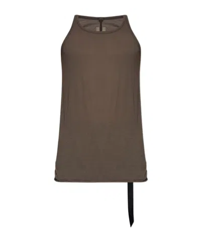 Rick Owens Drkshdw Striped Tank Top In Brown