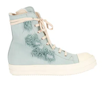 Pre-owned Rick Owens Drkshdw Strobe Cotton Denim Slashed High 'aqua Milk' | Blue | Men's Size 44